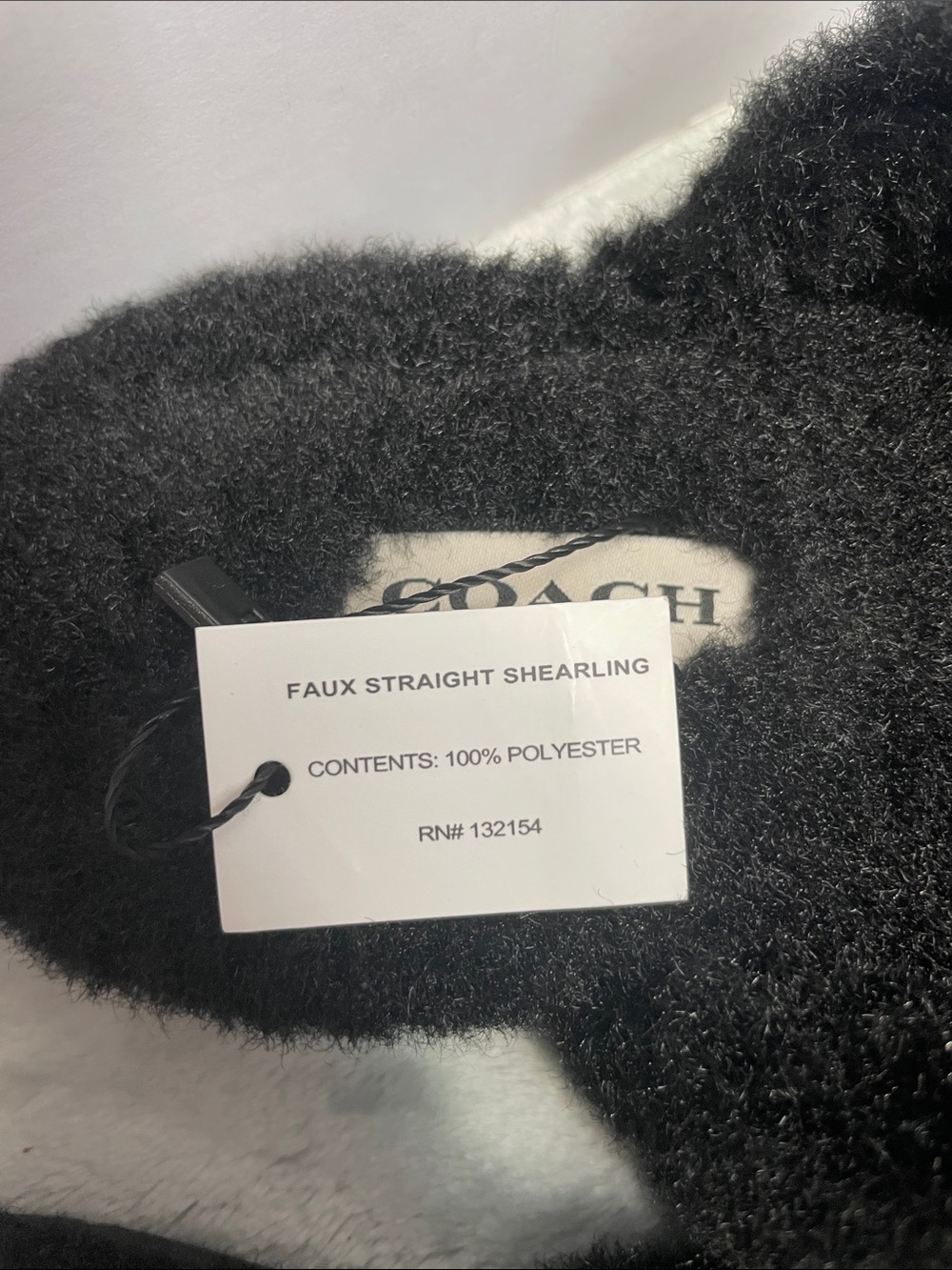NWOT Coach Sherpa & Suede Signature Flat Mule - Picture 2 of 12